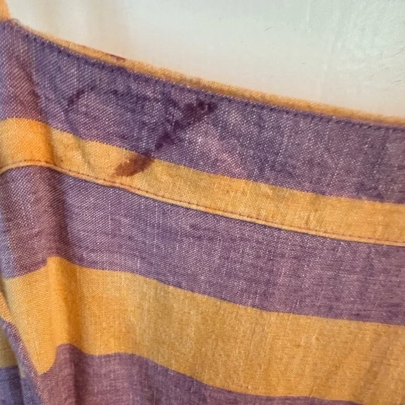 Sz medium 10 Anthropologie NWT Striped Purple and Orange Maxi Dress - Picture 12 of 12
